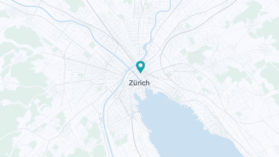Kartenausschnitt mit dem Musterstandort in Zürich